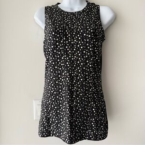 St John Studded Top Size 2 Black Knit Luxury